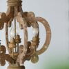 Farmhouse Chandelier, 6 Light Wood Chandelier Pendant Light Fixture With Adjustable Chain For Dining Room Living Room Entryway, Bulb Not Included - Beige Brown - Image 7