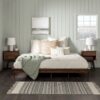 Mid-Century Modern Solid Wood King Platform Bed Frame - Walnut - Image 6