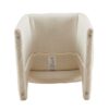 Modern Accent Chair White Single Sofa Chair, Upholstered Side Chair Teddy Comfy Chair For Dining Room / Bedroom / Living Room / Reception 1 Piece - Off White - Image 12