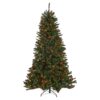 7' Noble Hinged Christmas Tree With 500 Multilights - Green - Image 7