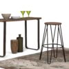 Simeon - Metal Bar Stool With Wood Seat - Cocoa Brown / Black - Image 6