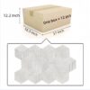 Hexagon Snow Mountain Ol Textured Marble Tiles For Wall Decoration Stone (Set of 12) - White / Natural - Image 9