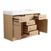 Original 48" Freestanding Bathroom Vanity With Resin Sink Soft Closing Doors And Drawers Plywood Construction - Oak - Image 13