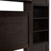 Queen Size Bed With All In One Cabinet, Shelf And Sockets, Twin Long Trundle - Espresso - Image 8
