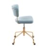 Tania - Contemporary Task Chair - Gold / Light Blue - Image 2