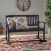 Baxter - Rocking Loveseat - Dark Gray - Image 4