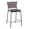Tania - Braided Contemporary Counter Stool (Set of 2) - Black / Gray / Light Brown - Image 2