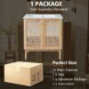 Bathroom Vanity Crafted From Natural Materials, Featuring Handmade Rattan Doors And Soft-Closing Mechanisms - Light Brown - Image 10