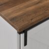 Farmhouse Sliding X Barn Door 70" TV Stand For 80" TVs - Rustic Oak / Brushed White - Image 4
