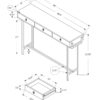 Accent Console Table For Entryway, Storage Drawer, Contemporary And Modern - Taupe - Image 5