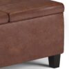 Ellis - Coffee Table Storage Ottoman - Distressed Saddle Brown - Image 7