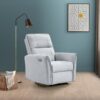 Asheville - Suede Recliner Chair - Light Gray - Image 7