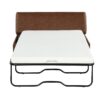 Twin Size Folding Ottoman Sleeper Bed With Mattress Convertible Guest Bed - Brown - Image 14