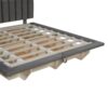 Queen Size Upholstered Hydrualic Platform Floating Bed With LED Light And USB Port - Gray - Image 14