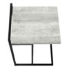 Accent Table, C - Shaped, Modern Convenient Design - Gray - Image 5