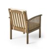 Casa Acacia Wood Club Chairs (Set of 2) With Water Resistant Cushions - Gray / Cream - Image 9