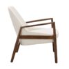 Accent Chair, Mid-Century Modern Armchair (Set of 2) With Solid Wood Frame, Reading Leisure Chair With High Back For Living Room - Beige - Image 6