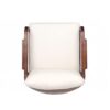 Outdoor Lounge Chair With Woven Backrest, Solid Wood Frame, Comfortable Cushions - Walnut - Image 11
