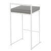 Fuji - Contemporary Stackable Counter Stool (Set of 3) - White / Gray - Image 4