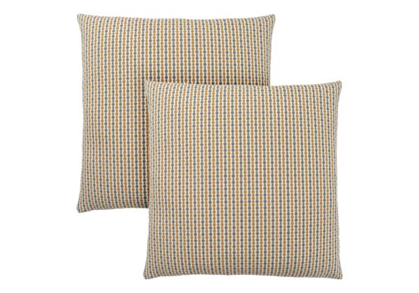 Pillows, Square, Insert Included, Decorative Throw, Hypoallergenic, Modern (Set of 2) - Gold
