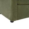 Twin Size Sofa Bed Sleeper Sofa Loveseat With Foldable Mattress, Side Table, USB Ports - Green - Image 16