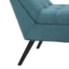 Modern Fabric Bench With Padded Seat And Wide U Shape Design - Teal - Image 11