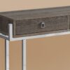 Accent Console Table For Entryway, Storage Drawer, Contemporary And Modern - Taupe - Image 2