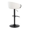Claire - Contemporary Adjustable Barstool With Swivel With Rounded T Footrest (Set of 2) - Black / Cream - Image 4