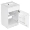 20" Bathroom Vanity With Sink, Freestanding Cabinet With Door Shelf And Adjustable Shelf, And Ceramic Construction - White - Image 13