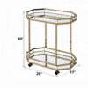 Lacole - Mirrior Serving Cart - Champagne - Image 4