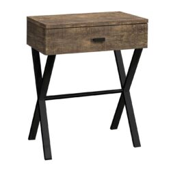 Accent Side Table, Storage Drawer, Contemporary & Modern - Brown