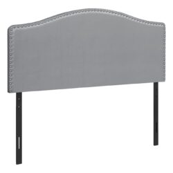 Queen Size, Bed Headboard Only, Upholstered, Transitional - Gray