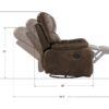 Hooper - Swivel Gliding Recliner - Brown - Image 6