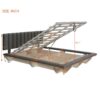 Queen Size Upholstered Hydrualic Platform Floating Bed With LED Light And USB Port - Gray - Image 21