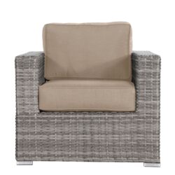 Patio Chair With Cushions, Durable Cushions - Gray Mix