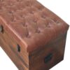 Buffalo - Hide Leather Storage Trunk - Brown - Image 7