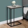 Accent Table, C - Shaped, Contemporary Stylish - Gray - Image 9