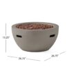 Bowl Shaped Propane Fire Pit 40000 Btu (Tank Cover Not Included) - Light Gray - Image 3
