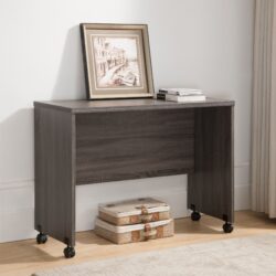 Wooden Mobile Computer Desk, Home Office Desk - Distressed Gray