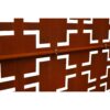 Outdoor / Indoor Privacy Screen Metal Privacy Screen, Freestanding Decorative Privacy Screen For Deck Balcony Patio - Rust Red - Image 4