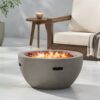 Bowl Shaped Propane Fire Pit 40000 Btu (Tank Cover Not Included) - Light Gray - Image 2