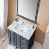 Sintered Stone Bathroom Vanity Top With Rectangular Undermount Ceramic Sink And Backsplash - Carrara White - Image 5