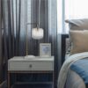 Haven - Clear Table Lamp, Button Control - Gold / White / White Marble - Image 5