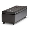 Hamilton - Storage Ottoman - Coffee Brown - Image 3