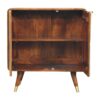 Avora - Brass Embossed 2 Door Cabinet - Brown / Golden - Image 7