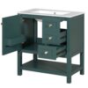 Transitional Style Bathroom Vanity Cabinet Combo With Ceramic Sink - Green - Image 12