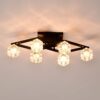 6 Light Crystal Ceiling Light For Dining Room, Modern Ceiling Lamp With Light Fixture For Farmhouse Entryway Living Room (6*G9 Bulbs Included) - Matte Black - Image 5