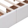 Queen Size Upholstered Platform Bed With Classic Headboard And 4 Drawers, No Box Spring Needed - White - Image 9