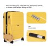 Hardshell Suitcase Spinner Wheels Pp Luggage Sets Lightweight Durable Suitcase With Tsa Lock, 3 Piece Set (20/24/28) - Yellow - Image 18