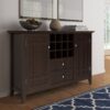 Bedford - Sideboard Buffet And Wine Rack - Dark Chestnut Brown - Image 6